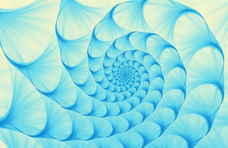 Fractal background with blur spiral, much like a sea shell