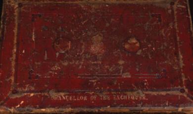The official despatch box used by the Chancellor of the Exchequer in the UK