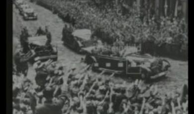 Hitler's car enters into capture city