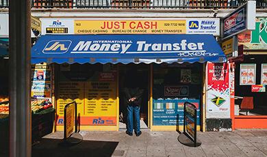 Bureau de change on high street