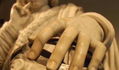 Hand of stone statue