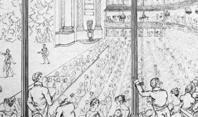 Drawing of theatre interior