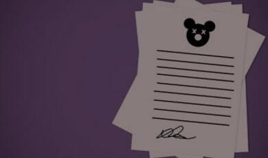 Papers against purple background