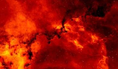 Image of a red nebula