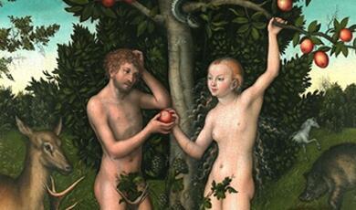 Painting of Adam and Eve