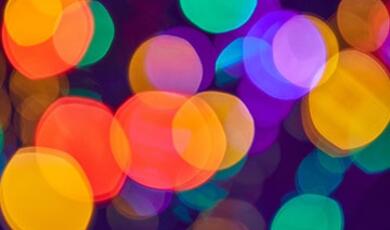 abstract, multi-coloured, blurred lights