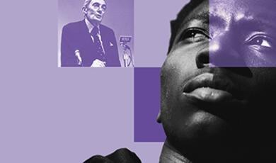 Collage black male, Leslie Scarman, London streets and policemen