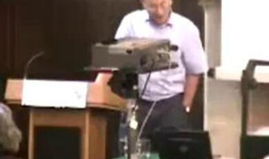photograph of lecturer