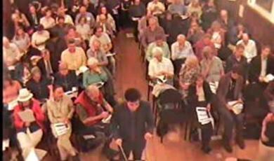 still of audience at a Gresham lecture