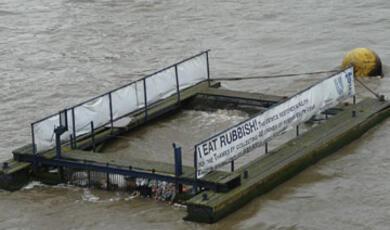 A section of the Thames Barrier