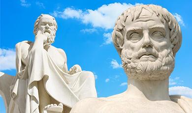 a marble statue of socrates