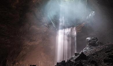 an underground cave
