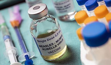 a vial of the MMR vaccine