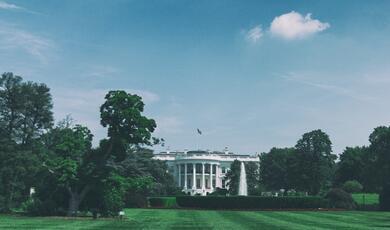 The White House and surrounding garden