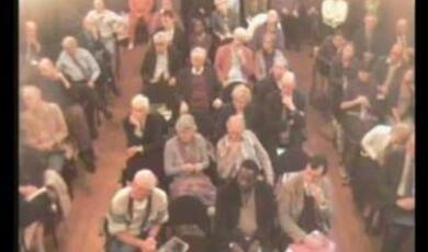 Still of Gresham audience at lecture