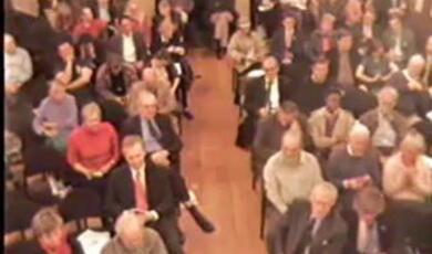 Still of Gresham audience at lecture