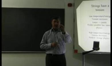 Lecturer during presentation