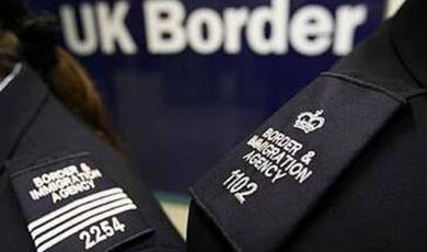 UK Border sign