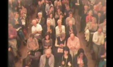 Still of Gresham audience at lecture